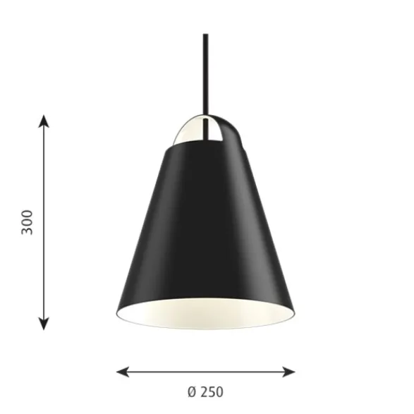 Louis Poulsen Above 250 pendel, svart 25cm