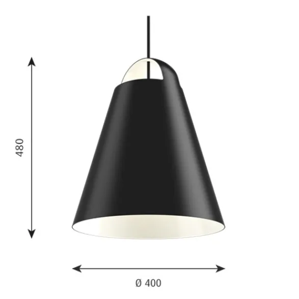 Louis Poulsen Above 400 pendel, svart 40cm