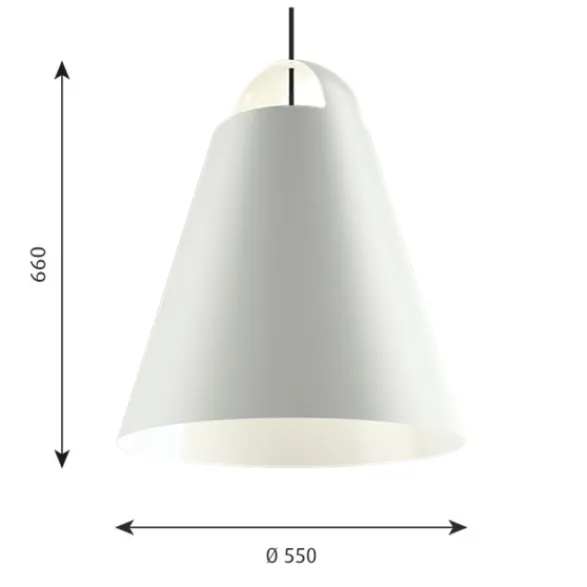 Louis Poulsen Above 550 pendel, vit 55cm