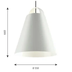 Louis Poulsen Above 550 pendel, vit 55cm
