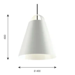 Louis Poulsen Above 400 pendel, vit 40cm