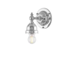 Karlskrona Lampfabrik Adelborg Vägglampa, förnicklad mässing