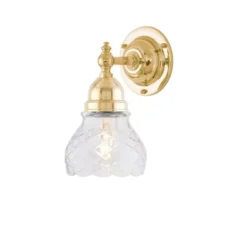 Karlskrona Lampfabrik Adelborg Vägglampa, polerad mässing