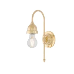Karlskrona Lampfabrik Ahlström Vägglampa IP21, mässing
