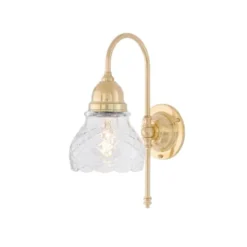 Karlskrona Lampfabrik Ahlström vägglampa mässing