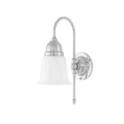 Karlskrona Lampfabrik Ahlström vägglampa nickel
