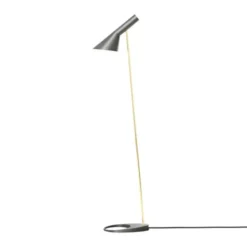 Louis Poulsen AJ golvlampa Warm Grey/Brass