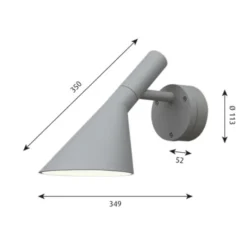 Louis Poulsen AJ 50 LED vägglampa, aluminium