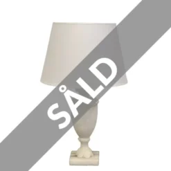 Vintage by Bright 1-2-3 Alabaster lampfot, vit
