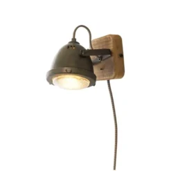 Aneta ALASKA vägglampa , järngrå/trä