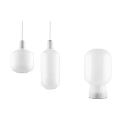 Normann Copenhagen Amp bordslampa, opal/vit 26,5cm