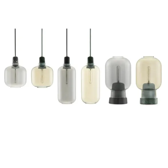 Normann Copenhagen Amp bordslampa, rökfärgat/svart 26,5cm