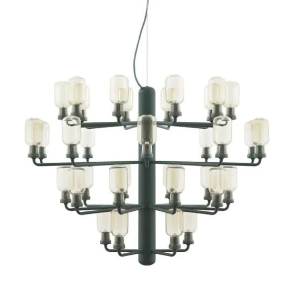 Normann Copenhagen Amp large takkrona, guld/grön