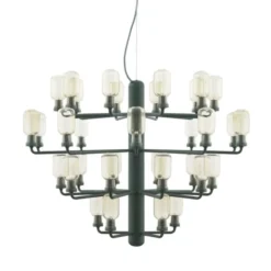 Normann Copenhagen Amp large takkrona, guld/grön
