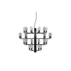 Normann Copenhagen Amp Large takkrona, rökfärgat/mattsvart 62,5cm
