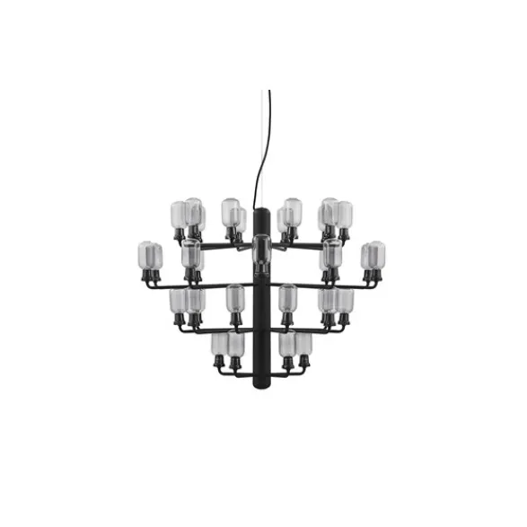 Normann Copenhagen Amp Large takkrona, rökfärgat/mattsvart 62,5cm