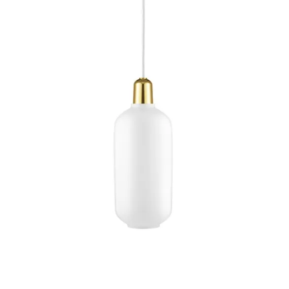 Normann Copenhagen Amp pendel large, vit/mässing