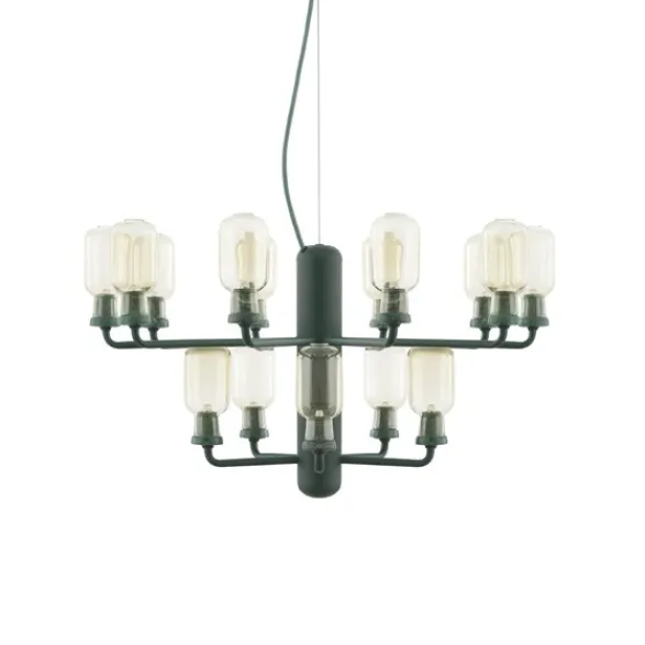 Normann Copenhagen Amp small takkrona, guld/grön