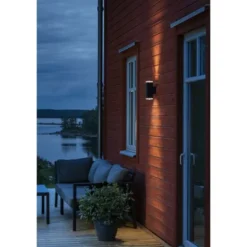 Konstsmide Antares vägglykta upp och ned, svart