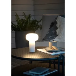 Konstsmide Antibes bordslampa RGB, vit