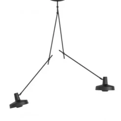 Grupa Arigato taklampa double lång, svart