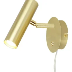 Aneta Artic vägglampa, matt mässing 14,5 cm