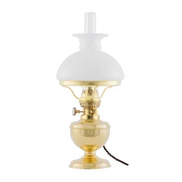 Karlskrona Lampfabrik Aspö Bordslampa m. skärmring, Polerad mässing