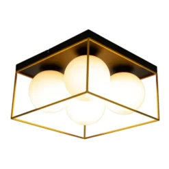 Aneta ASTRO plafond stor, svart/guld/opal