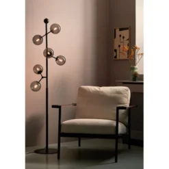 Halo Design Atom Golvlampa, rökgrå