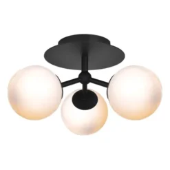 Halo Design Atom trio plafond, opal/svart