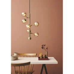 Halo Design Atom Vertikal taklampa, antik mässing 45cm