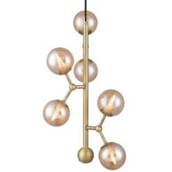 Halo Design Atom Vertikal taklampa, antik mässing 45cm