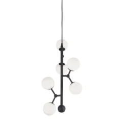 Halo Design Atom Vertikal taklampa, opal 45cm