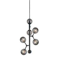 Halo Design Atom Vertikal taklampa, rökgrå 45cm