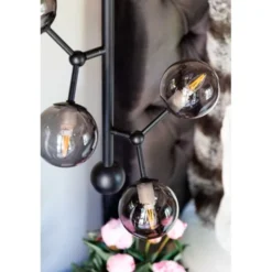 Halo Design Atom Vertikal taklampa, rökgrå 45cm