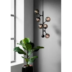 Halo Design Atom Vertikal taklampa, rökgrå 45cm