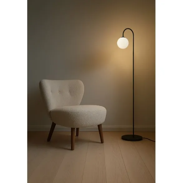 Herstal Ballon golvlampa svart G9