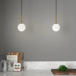 Herstal Ballon pendel satin brass - G9