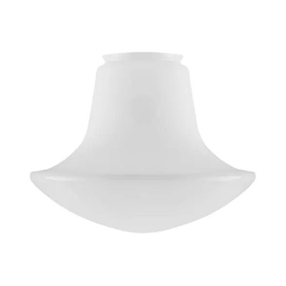 Karlskrona Lampfabrik Balusterskärm 100, vitt överfångsglas 28cm