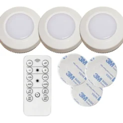 Star Trading Batteridriven LED-spotlight med fjärrkontroll, vit 3-pack