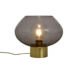 Aneta Bell bordslampa stor, matt mässing/rök