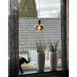Aneta BELL fönsterlampa, svart/rök