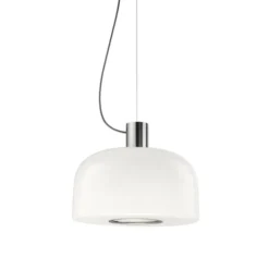 FLOS BELLHOP glass taklampa S2, Bright Aluminium