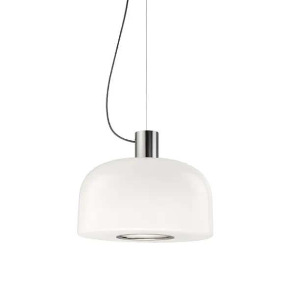 FLOS BELLHOP glass taklampa S2, Bright Aluminium