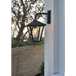 Konstsmide Benu vägglykta ned svart
