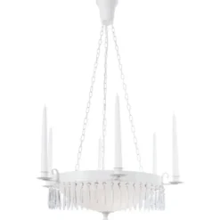 Konsthantverk Bergmans takkrona, vit 59cm