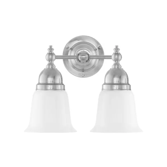 Karlskrona Lampfabrik Bergman Vägglampa, förnicklad mässing