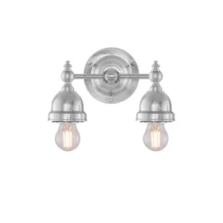 Karlskrona Lampfabrik Bergman Vägglampa IP21, förnicklad mässing