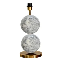 Hallbergs Belysning Bertone Lampfot Vit marmor/mässing 20cm