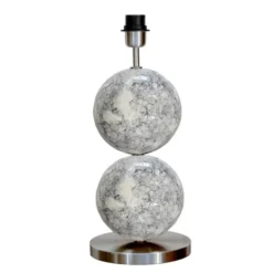 Hallbergs Belysning Bertone Lampfot Vit marmor/silver 20cm